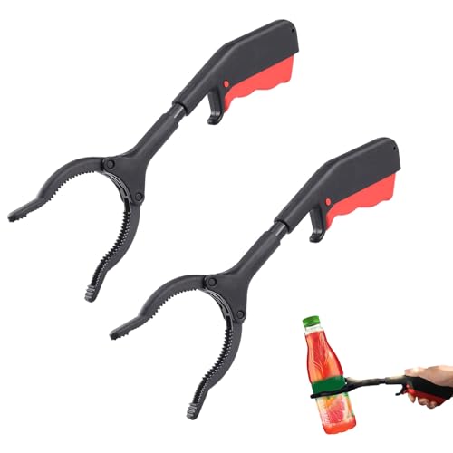 banjiabb 2 Stück müllzange,müllzange Kinder,greifzange für senioren,30cm Greifer für Senioren,Tragbare Müll Zange Greifarm,Müllsammelzange,Müllgreifer,für Recycling, Garten, Hof von banjiabb