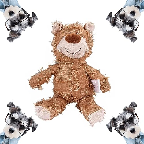 baodaotiehe Plüsch Hundespielzeug,Quietschendes Hundespielzeug,Extreme Bear Dog Toy,Squeaky Dog Toys Durable,Indestructible Plush Dog Toy（22 * 17 * 15 cm） (Brown) von baodaotiehe