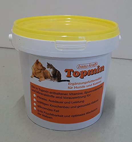 basu Topmin vitaminisiertes Mineralfuttermittel als Ergänzungsfutter für Hunde und Katzen 1 kg Eimer von basu