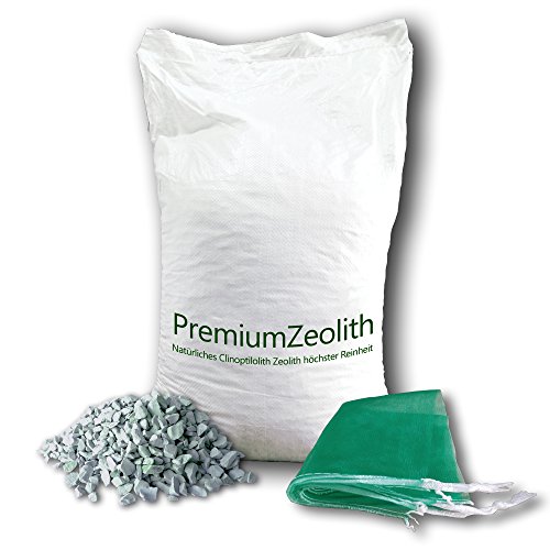 25kg ZEOLITH 2,5-5 mm +2 Filtersäcke Filtermaterial Teichfilter Aquarium Gartenteich Filtermedium Filter Phosphatbinder Zeoliet Celolit Zelolit Zeolite Naturmineral (25 kg) von baumgrün