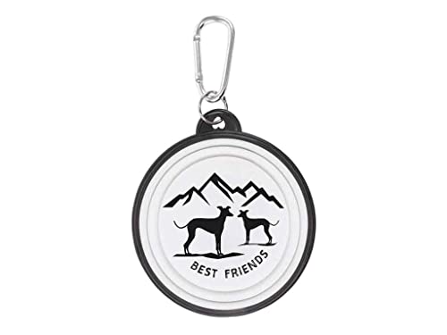 Hundenapf italienisches Windspiel Best Friend - Walkies - Windhund Greyhound Whippet - Faltbarer Hundenapf to go - by bb-Klostermann von bb Klostermann