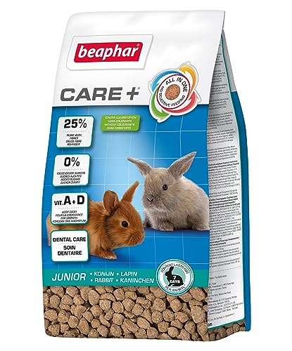 BEAPHAR - Care+ Kaninchen Junior - Für Nager Und Kleinsäuger - Bis zum 10. Lebensmonat - Mit Kalzium, Vitamin A Und D - Gesundheit, Wachstum, Verdauung - 250 g von beaphar