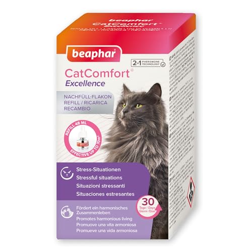 BEAPHAR - CatComfort® Excellence Nachfüll-Flakon Für Verdampfer - Für Katzen Und Kitten - Pheromon-Technologie - Beruhigt Und Sorgt Für Harmonie - Wirkt 30 Tage - Reicht Für Bis Zu 70 m2-48 ml von beaphar