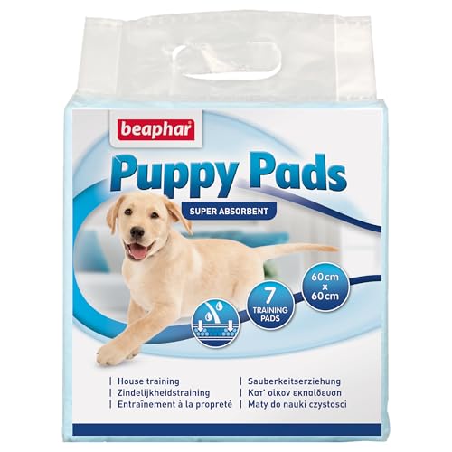 BEAPHAR - Puppy Pads - Für Hunde Und Katzen - Hygienematten - Unterstützt Die Erziehung Zur Stubenreinheit - Extrem Saugfähig - 60x60 cm - 7 Stück - Weiß von beaphar