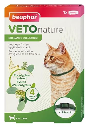 BEAPHAR - Vetonature Bio Band Kat Eukalyptus - Verzorgingsproduct OP Basis Van Natuurlijke Oliën - Geurstoffen Over De Hele Huid BEAPHAR - Vetonature Bio Band Kat Eukalyptus - Verzorgingsproduct OP Basis Van Natuurlijke Oliën - Geurstoffen Over De Hele Huid von Beaphar