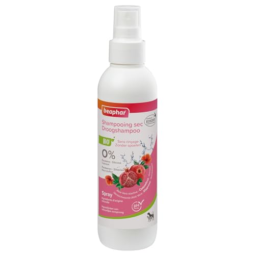Beaphar ECOCERT Trockenes Shampoo für Hunde und Katzen - enthält Aloe Vera, Bourretchöl und Bio-Minze - pH-neutral - ohne Parabene/Silikon/Farben/Alkohol - 200 ml Beaphar ECOCERT Trockenes Shampoo für Hunde und Katzen - enthält Aloe Vera, Bourretchöl und Bio-Minze - pH-neutral - ohne Parabene/Silikon/Farben/Alkohol - 200 ml von beaphar