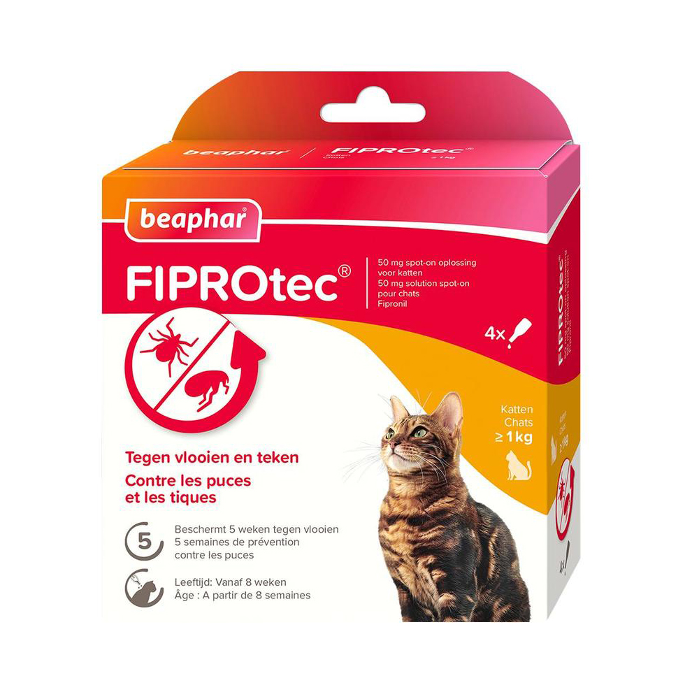 Beaphar FiproTec Spot-On für Katzen - 3 + 1 Pipetten Beaphar FiproTec Spot-On für Katzen - 3 + 1 Pipetten von beaphar