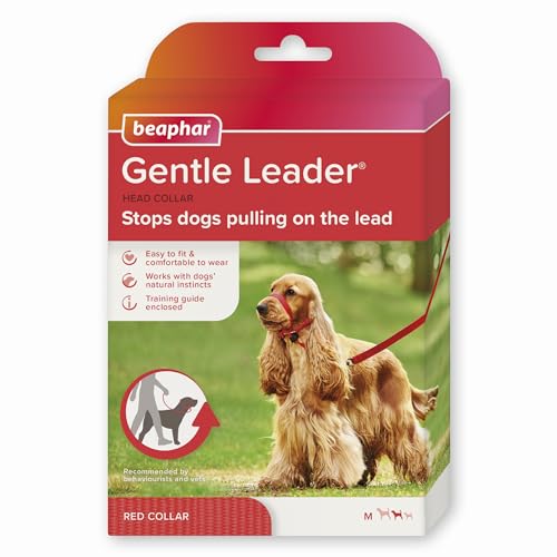 Beaphar Gentle Leader Hundehalfter, Größe M, rot von beaphar
