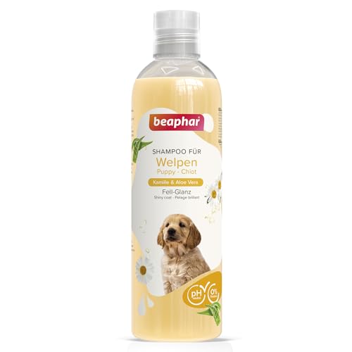 Beaphar Hundeshampoo für Welpen, mit Kamille und Aloe Vera, pH-neutral, ohne Parabene, Vegan, 1er Pack Beaphar Hundeshampoo für Welpen, mit Kamille und Aloe Vera, pH-neutral, ohne Parabene, Vegan, 1er Pack von beaphar
