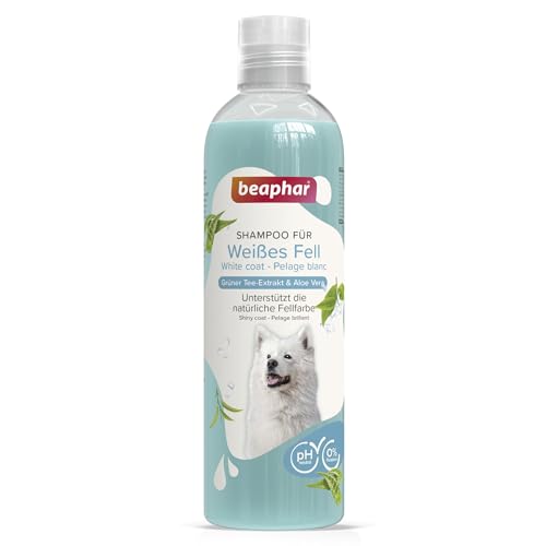 BEAPHAR - Shampoo Für Weißes Fell - Unterstützt Die Natürliche Fellfarbe - Hautfreundlich - Mit Grünem Tee Und Aloe Vera - Ph-Neutral - 0% Parabene, Silikone - Frischer Duft - Vegan - 250 ml von beaphar