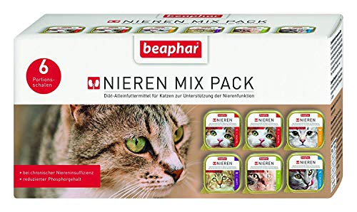 beaphar Katzen Nieren-Diät-Mix-Pack 600g (6x6x100g = 36 x 100g) von beaphar