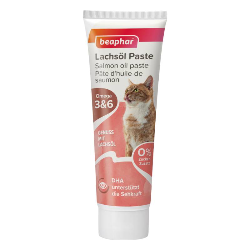 Beaphar Lachsöl Paste für Katzen - Sparpaket: 2 x Lachsöl (2 x 100 g) von beaphar
