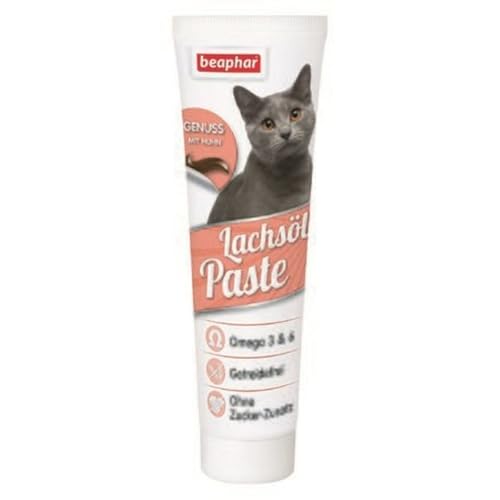 Beaphar Lachsöl Paste für Katzen, 100 g (1er Pack) von beaphar