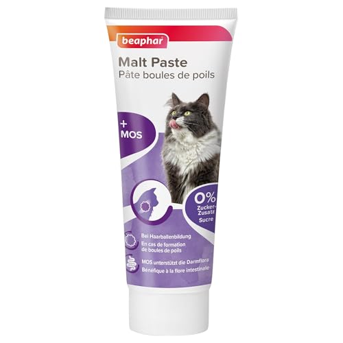 beaphar - Malt Paste Für Katzen - Mit Malt Und MOS - MOS Unterstützt Die Darmflora - Fördert Den Abgang Verschluckter Haare - Darmschonend - 0% Zucker-Zusatz - 250 g von beaphar