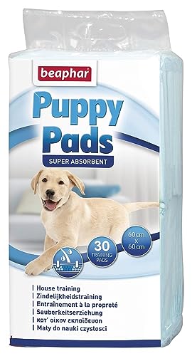 BEAPHAR - Puppy Pads - Für Hunde Und Katzen - Hygienematten - Unterstützt Die Erziehung Zur Stubenreinheit - Extrem Saugfähig - 60x60 cm - 30 Stück - Weiß von beaphar