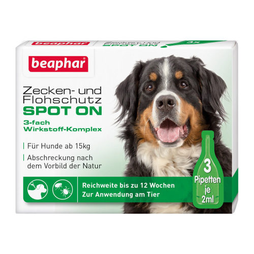Beaphar Zecken- und Flohschutz Spot-On für große Hunde - 3 x 2 ml von beaphar