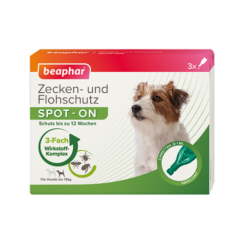 Beaphar Zecken- und Flohschutz Spot-On für kleine Hunde - 3 x 1 ml von beaphar