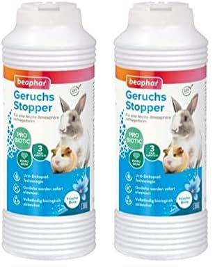 Geruchsstopper für Nagerheime | Befreit Nagerheim & Umgebung von unangenehmen Gerüchen | pH neutral | 600 g (Packung mit 2) von beaphar