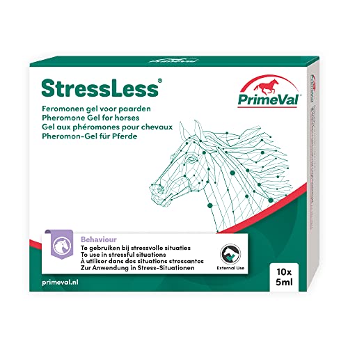 PrimeVal StressLess Pheromon Gel - Natürliches beruhigendes Ergänzungsmittel, geeignet für Pferdetransport und Tierarztbesuche (10 Beutel) von PRIMEVAL