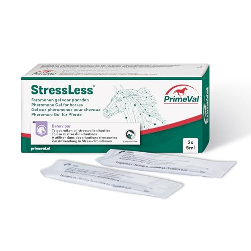 PrimeVal StressLess Pheromon Gel - Natürliches beruhigendes Ergänzungsmittel, geeignet für Pferdetransport und Tierarztbesuche (2 Beutel) von PRIMEVAL