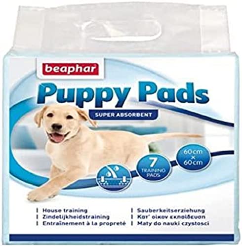BEAPHAR - Puppy Pads - Für Hunde Und Katzen - Hygienematten - Unterstützt Die Erziehung Zur Stubenreinheit - Extrem Saugfähig - 60x60 cm - 7 Stück - Weiß von beaphar