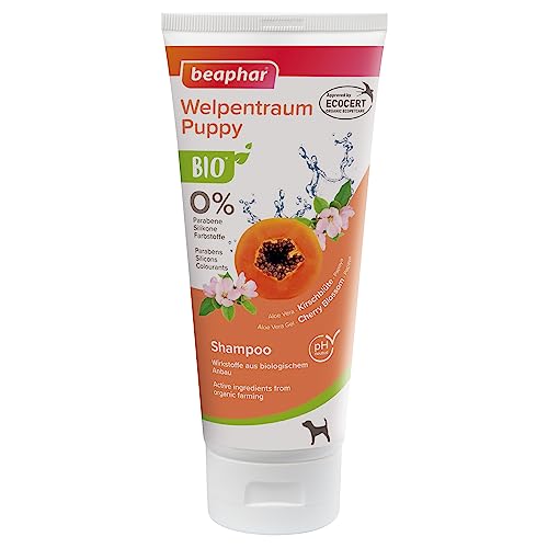 BEAPHAR - Bio Shampoo Welpentraum - Für Welpen - Mit Aloe Vera, Kirschblüten, Papaya - Fördert Fellpflege Und Schützt - 200 ml von beaphar