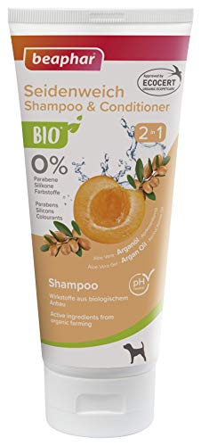 beaphar 17742 Bio Shampoo Seidenweich 2 in 1 für Hunde, angereichert mit,Arganöl und Aprikosenkernöl Aprikosenkernöl aus biologischem Anbau, 200 ml beaphar 17742 Bio Shampoo Seidenweich 2 in 1 für Hunde, angereichert mit,Arganöl und Aprikosenkernöl Aprikosenkernöl aus biologischem Anbau, 200 ml von beaphar