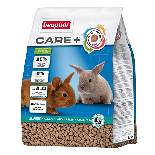 beaphar - Care+ Kaninchen Junior - Für Nager Und Kleinsäuger - Bis Zum 10. Lebensmonat - Mit Rohfasergehalt, Kalzium, Vitamine A Und D - Unterstützt Gesundheit, Wachstum, Entwicklung - 1,5 kg beaphar - Care+ Kaninchen Junior - Für Nager Und Kleinsäuger - Bis Zum 10. Lebensmonat - Mit Rohfasergehalt, Kalzium, Vitamine A Und D - Unterstützt Gesundheit, Wachstum, Entwicklung - 1,5 kg von beaphar