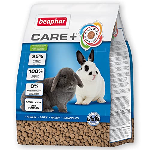 Beaphar Care+ Kaninchen | Kaninchenfutter mit Alfalfa aus Bergwiesen | Fördert den gesunden Zahnabrieb | Niedriger Fettgehalt | 1,5 kg von beaphar