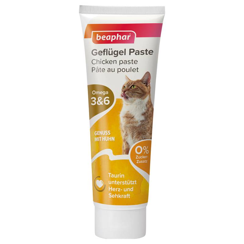 beaphar Geflügel Paste für Katzen -Sparpaket 2 x Geflügel (2 x 100 g) von beaphar