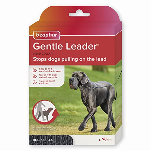 beaphar | Gentle Leader | Halfter für große Hunde | Stoppt das Ziehen an der Leine | Trainingshilfe mit Sofortwirkung | von Verhaltensweisen empfohlen | Schwarz x 1 von beaphar