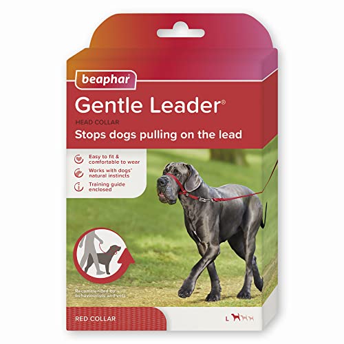 Beaphar Gentle Leader Hundehalfter, Größe L, rot von beaphar