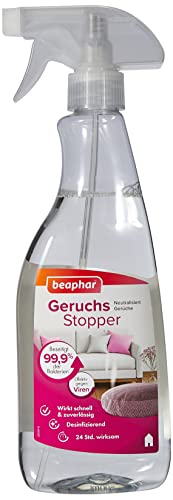 BEAPHAR - Geruchsstopper - Neutralisiert Gerüche - Beseitigt 99,9% Der Geruchsverursachenden Bakterien - Bietet 24 Stunden Antibakteriellen Schutz - Ohne PHMB - Ohne Farbstoffe - 500 ml von beaphar