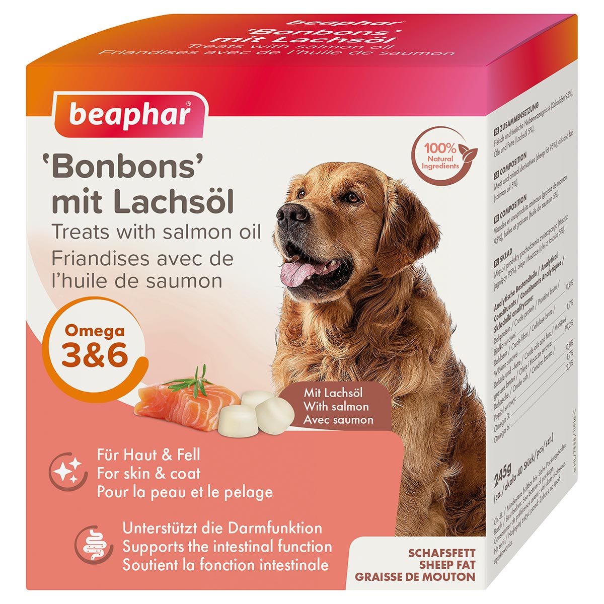 beaphar Lachsöl Bonbons 245g beaphar Lachsöl Bonbons 245g von beaphar