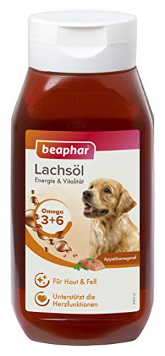 Beaphar Lachsöl für Hunde und Katzen mit Omega-3 und Omega-6-Fettsäuren, ideal zum Barfen geeignet, 430 ml von beaphar