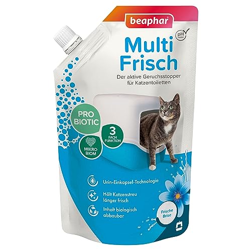 BEAPHAR - Multi Frisch - Der Aktive Geruchsstopper Für Katzentoiletten - Mit Probiotika - Schützt Das Mikrobiom - Biologisch Abbaubar - PH-Neutral - Frische Brise - 400 g von beaphar