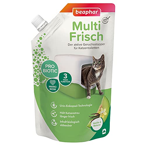 Beaphar Multi Frisch - Geruchsneutralisierer für Katzenklos - Verlängert die Haltbarkeit von Katzenstreu - Duft nach Vanille & Melone - 400 g von beaphar
