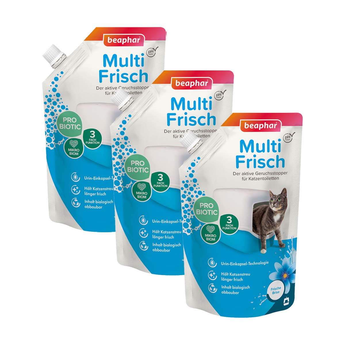 beaphar Multi-Frisch für Katzentoiletten 3x400g von beaphar