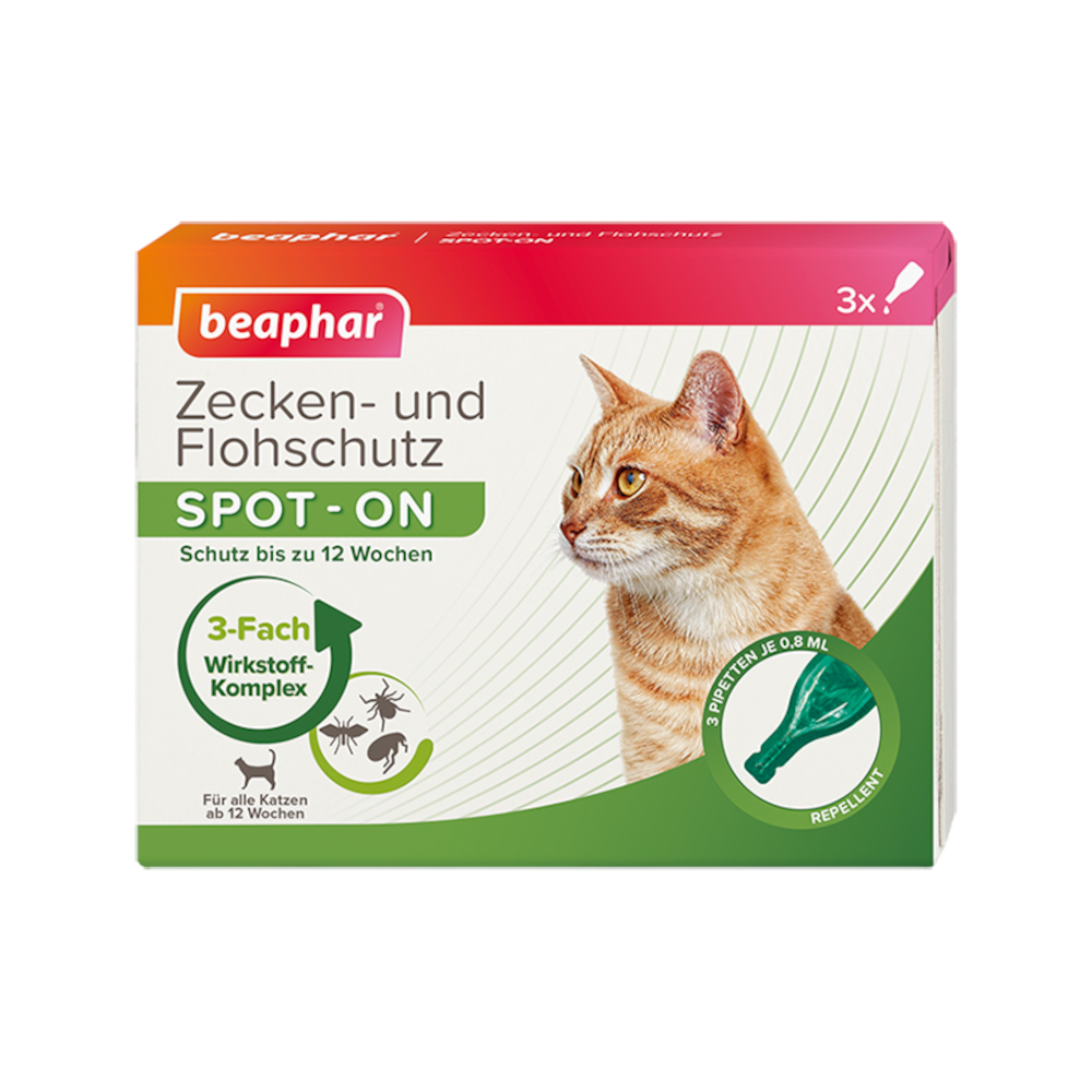 beaphar SPOT-ON für Katzen - 3 Pipetten x 0,8 ml von beaphar