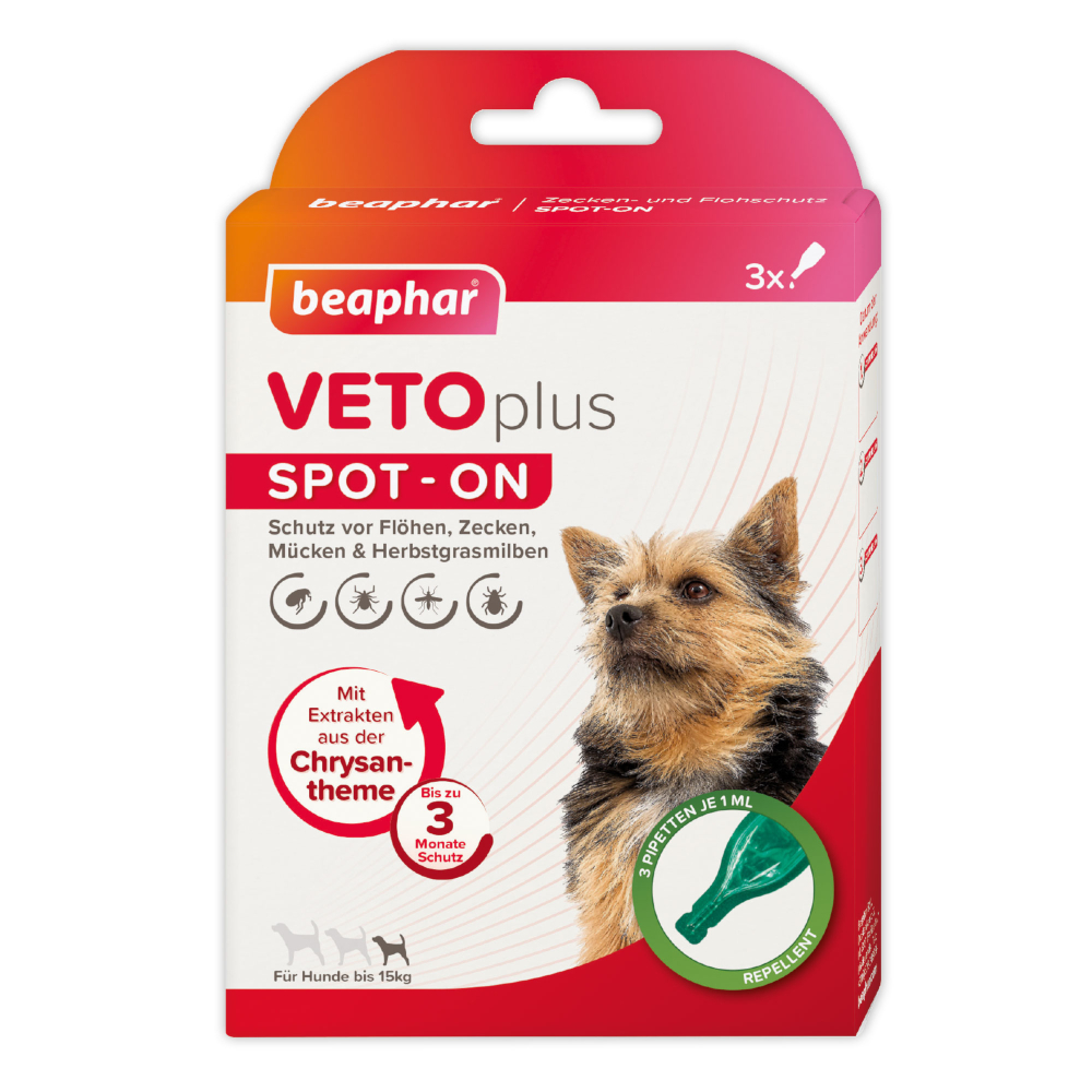 beaphar VETOplus SPOT-ON für kleine Hunde - 3 Pipetten x 1 ml von beaphar
