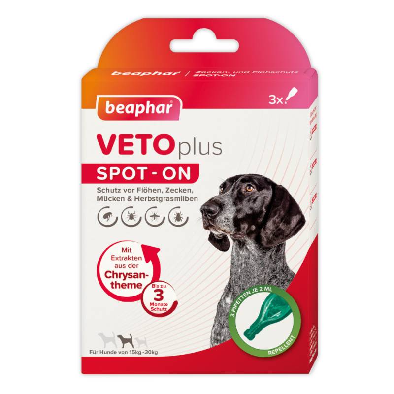 beaphar VETOplus SPOT-ON für mittelgroße Hunde - 3 Pipetten x 2 ml von beaphar