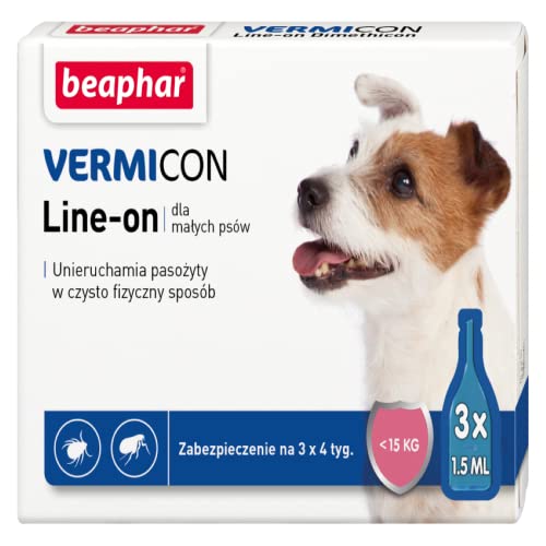 beaphar Vermicon Line-On Dog S 1,5 ml - 3 Anti-Floh-Pipetten für Hunde von beaphar