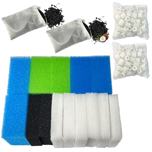 Beaufan Aquarium Filter Medien Set, passend für Juwel Bioflow 3.0 M (2 x blaue Feinstsponge, 2 x blaue Grobsponge, 2 x grüne Sponge, 2 x Aktivkohle-Sponge, 6 x Filterwatte, 2 x Kohlefilter, 2 x Kerami Beaufan Aquarium Filter Medien Set, passend für Juwel Bioflow 3.0 M (2 x blaue Feinstsponge, 2 x blaue Grobsponge, 2 x grüne Sponge, 2 x Aktivkohle-Sponge, 6 x Filterwatte, 2 x Kohlefilter, 2 x Kerami von beaufan