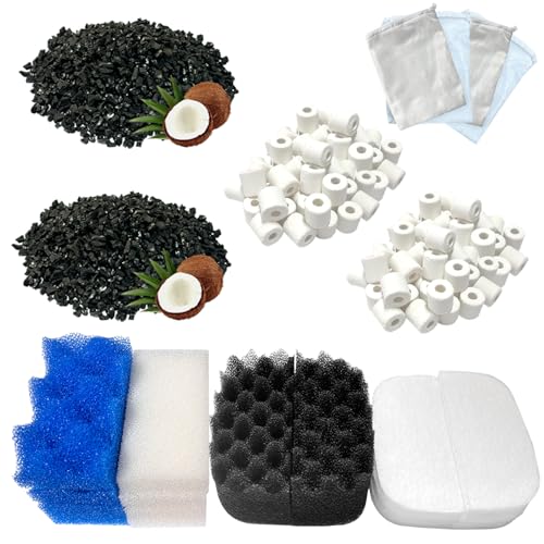 beaufan 24 Sets Aquarium Ersatzmedien Wartungsset Kompatibel mit Fluval 106 & 107 Kanisterfiltern, einschließlich Bio-Schwammfilter, Aktivkohle, Keramikringe, Netzbeutel, Filterpads beaufan 24 Sets Aquarium Ersatzmedien Wartungsset Kompatibel mit Fluval 106 & 107 Kanisterfiltern, einschließlich Bio-Schwammfilter, Aktivkohle, Keramikringe, Netzbeutel, Filterpads von beaufan