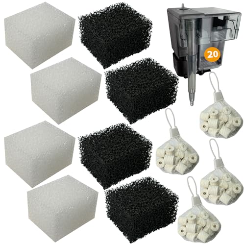 beaufan 4-teiliges dreistufiges Filtertankfilter-Wartungsset, Ersatz für AquaClear 20 Powerfilter, Aquariumfilter für Aquarien mit 5 bis 20 Gallonen beaufan 4-teiliges dreistufiges Filtertankfilter-Wartungsset, Ersatz für AquaClear 20 Powerfilter, Aquariumfilter für Aquarien mit 5 bis 20 Gallonen von beaufan
