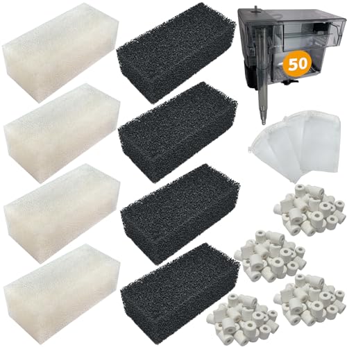 beaufan 4-teiliges dreistufiges Filtertankfilter-Wartungsset, Ersatz für AquaClear 50/200 50-Gallonen-Powerfilter, Aquariumfilter für Aquarien von 20 bis 50 Gallonen beaufan 4-teiliges dreistufiges Filtertankfilter-Wartungsset, Ersatz für AquaClear 50/200 50-Gallonen-Powerfilter, Aquariumfilter für Aquarien von 20 bis 50 Gallonen von beaufan