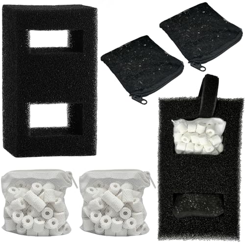 beaufan Aquarium-Filtermedien, kompatibel mit Fluval SPEC, EVO, Betta und Flex Desktop Aquarium-Serie, inklusive 2 Kohlefilter-Nachfüllungen, 2 Schaumstofffilter A1376, 2 Keramikringe und 1 beaufan Aquarium-Filtermedien, kompatibel mit Fluval SPEC, EVO, Betta und Flex Desktop Aquarium-Serie, inklusive 2 Kohlefilter-Nachfüllungen, 2 Schaumstofffilter A1376, 2 Keramikringe und 1 von beaufan