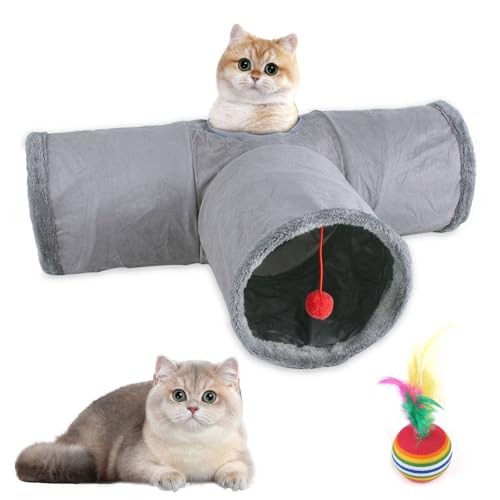 Katzentunnel, Spieltunnel 3 Wege T Förmiges Spielzeug für Katzen und Haustiere, Große Faltbare Spieltunnelröhren für Innenbereich Katzentunnel Große Katzen für Katzen Welpen und Mungos Katzentunnel, Spieltunnel 3 Wege T Förmiges Spielzeug für Katzen und Haustiere, Große Faltbare Spieltunnelröhren für Innenbereich Katzentunnel Große Katzen für Katzen Welpen und Mungos von bechoanigel