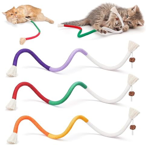 Katzenminze Spielzeug 3 Stück Catnip Beißseil 70 cm, Cat Teething Rope,Katzenspielzeug Beißseil, Katzen Interaktives Beißseil, Lustiges Katzenspielzeug zum Reinigen der Zähne Katzenminze Spielzeug 3 Stück Catnip Beißseil 70 cm, Cat Teething Rope,Katzenspielzeug Beißseil, Katzen Interaktives Beißseil, Lustiges Katzenspielzeug zum Reinigen der Zähne von bechoanigel