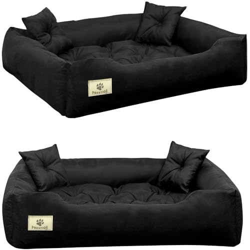 beeco STORE Hundebett Grosse Hunde | Waschbär & Wasserdicht Hundekissen | Größe: L-100x75, Farbe: Schwarz | Made in EU Nicht China | Außen & Innen | Hundesofa, Orthopädisches Hundebetten von beeco STORE